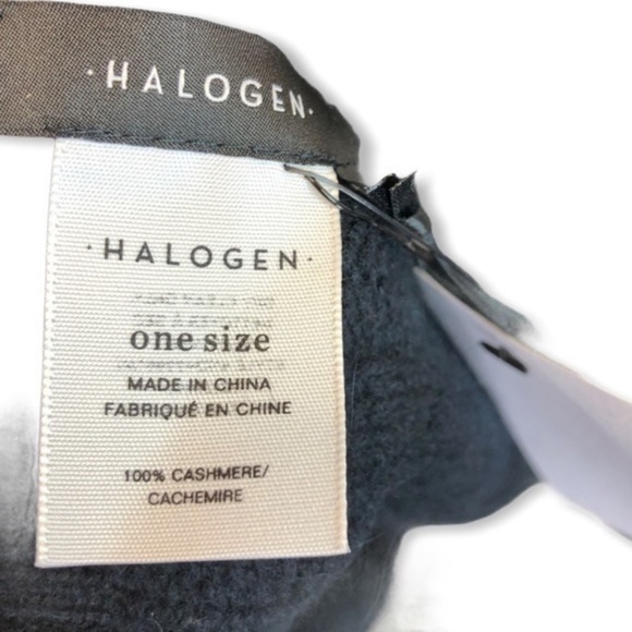 Halogen Charcoal Grey 100% Cashmere Scarf New - Picture 7 of 9